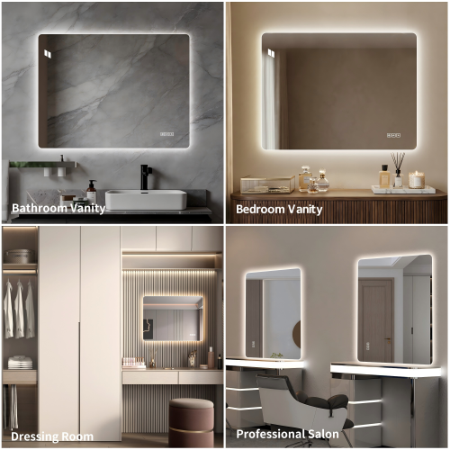 24*32 Inch Bathroom Mirror with Led Lights Front and Backlit, Anti-Fog Lighted Vanity Mirrors for Wall Mounted, 3 Colors and 5 level Dimmable, Horizontal/Vertical - Image 5