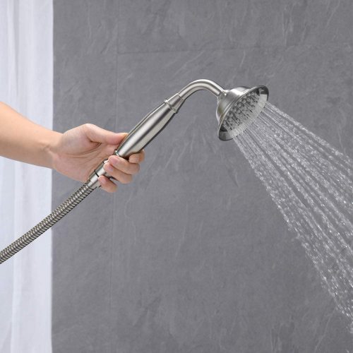 Freestanding Tub Filler Bathtub Faucet Brushed Nickel??Black,Chrome, with Hand Held Shower Floor-Mount - Image 4