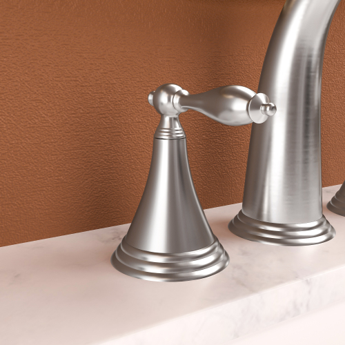 2 Handle Widespread Bathroom Faucet 3 Hole, with Pop Up Drain and 2 Water Supply Lines, Gold,Black, Brushed Nickel - Image 4