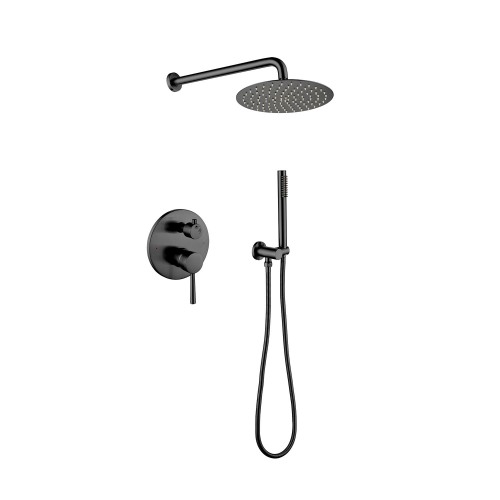Shower System, Wall Mounted Shower Faucet Set for Bathroom with High Pressure 10" Stainless Steel Rain Shower head Handheld Shower Set, 2 Way Pressure Balance Shower Valve Kit - Image 5