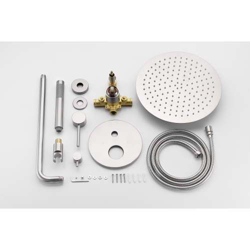 Shower System, Wall Mounted Shower Faucet Set for Bathroom with High Pressure 10" Stainless Steel Rain Shower head Handheld Shower Set, 2 Way Pressure Balance Shower Valve Kit - Image 4