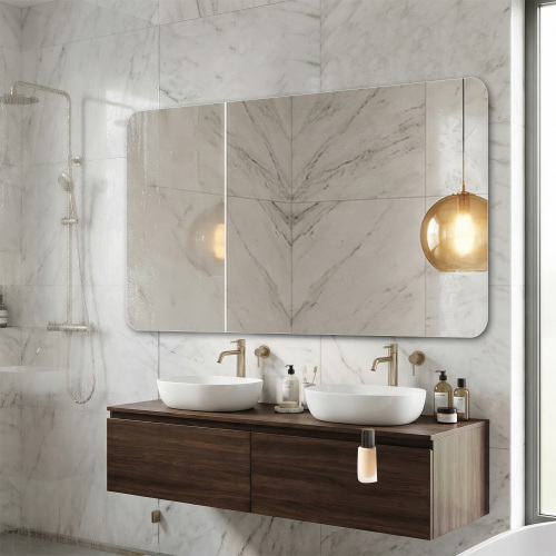 Bathroom Vanity Mirror , Wall-Mounted Mirror for Bathroom Anti-Fog Waterproof - Image 3
