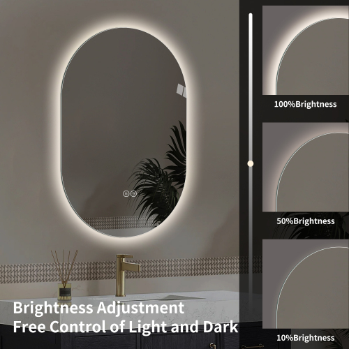 48*30, inch Smart Wall Mounted LED Touch Screen Anti-fog Mirror Bathroom Mirror, Barber Shop Mirror - Image 6