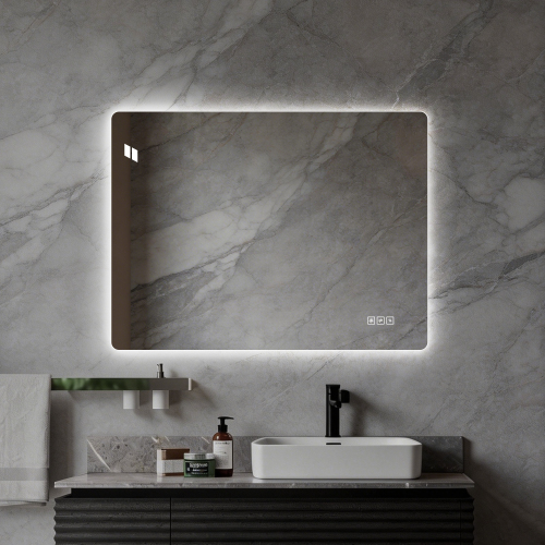 24*32 Inch Bathroom Mirror with Led Lights Front and Backlit, Anti-Fog Lighted Vanity Mirrors for Wall Mounted, 3 Colors and 5 level Dimmable, Horizontal/Vertical - Image 2