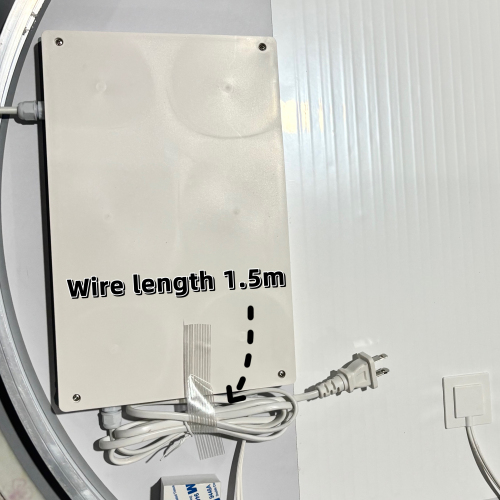 28*60in LED bathroom mirror, corrosion-resistant, three-color dimmable, backlit mirror with one-touch demist function - Image 10