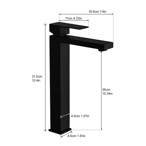 Brushed Gold, Brushed Nickel,Black Bathroom Faucet With Pop Up Drain, Black Faucet for Bathroom Sink, Single Hole Bathroom Faucet Modern Single Handle Vanity Basin Faucet - Image 9