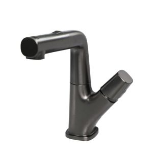 Pull-Down Bathroom Sink Faucet with Three Water Modes, Gunmetal Black