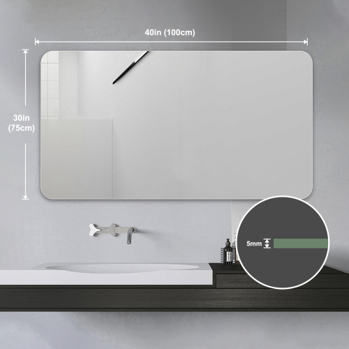 Bathroom Vanity Mirror , Wall-Mounted Mirror for Bathroom Anti-Fog Waterproof - Image 8