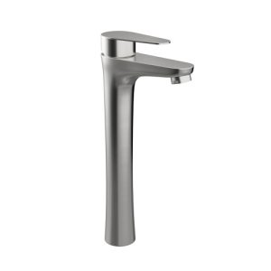 Brushed Nickel Vessel Sink Faucet Single Handle Tall Bathroom Sink Faucet Vanity Bathroom Faucet