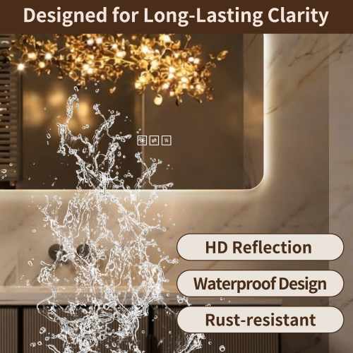 24*32 Inch Bathroom Mirror with Led Lights Front and Backlit, Anti-Fog Lighted Vanity Mirrors for Wall Mounted, 3 Colors and 5 level Dimmable, Horizontal/Vertical - Image 12