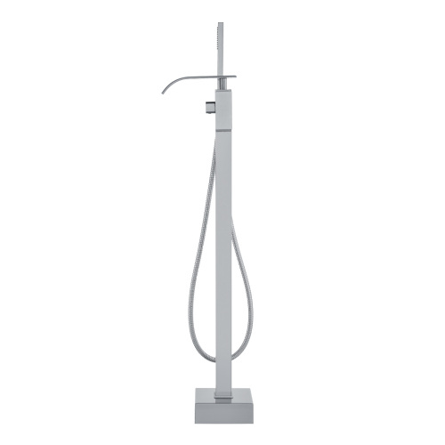 Freestanding Bathtub Faucet, Floor Mount, Freestanding Tub Filler, Shower Mixer Taps, Two Water Modes, 360?? Swivel Spout, for Bathing & Showering Pet Bathing Cleaning Drains Toilet Flushing - Image 2