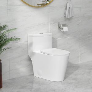 ADA Dual Washdown S-Trap Siphon Flushing One-Piece Floor Mounted Elongated Ceramic One Piece Toilet,CUPC,DOE