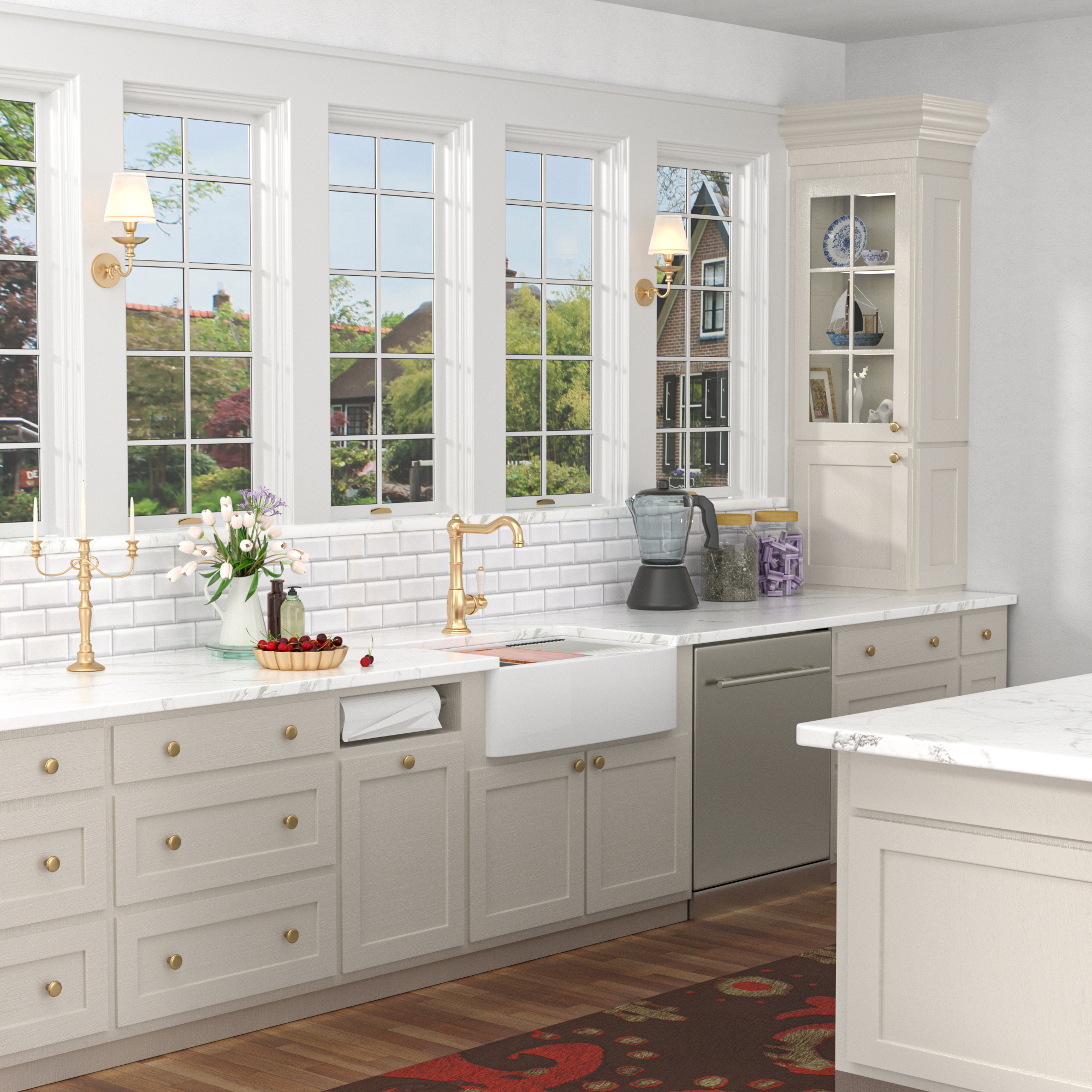 Single Bowl- White Farmhouse Sink Ledge Workstation Apron Front Ceramic Porcelain White Farmhouse Sink - Image 2