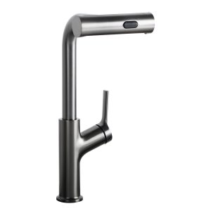 360?? Pull-Down Kitchen Faucet with 4 Spray Modes, Gunmetal Black