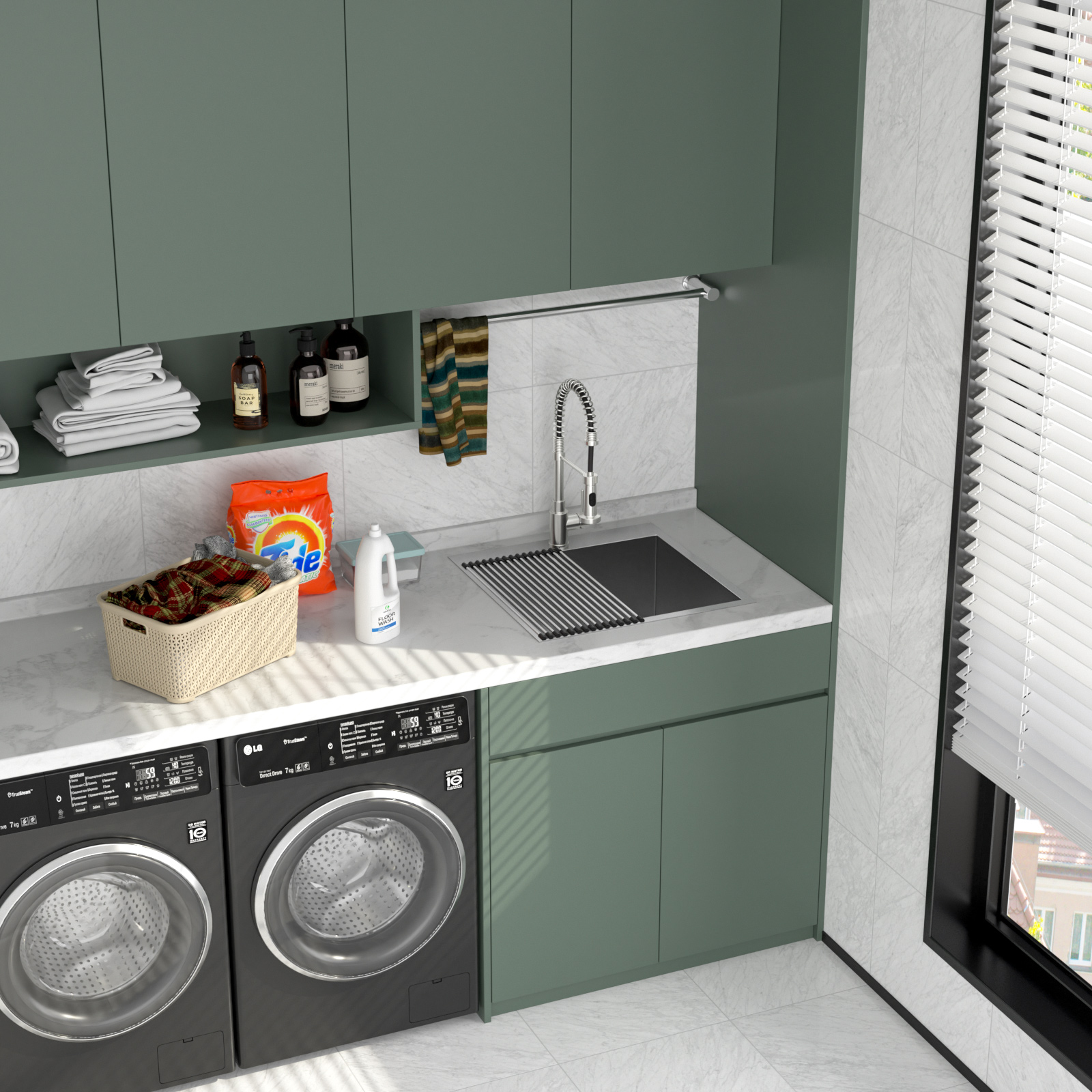 12" Deep Laundry Room Stainless Sink 12" Deep Top Counter Laundry Room Stainless Sink Single Bowl Laundry Utility Sink - Image 2
