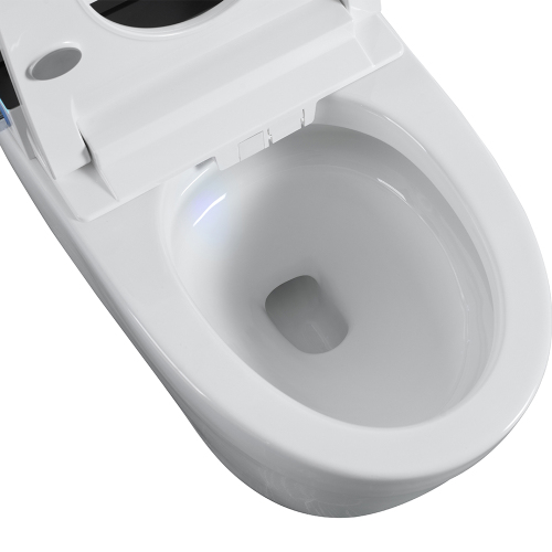 CUPC,DOE Tankless Smart Toilet With Bidet Built In, One-piece Bidet Toilet Seat, Auto Flush, Auto Open/Close,Heated Seat, Warm Water and Dry, Adjustable Temp,Remote Control Side Know - Image 14