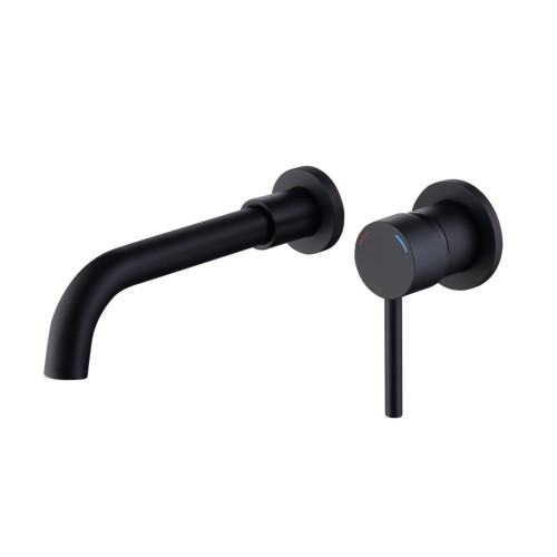 Wall Mount Faucet for Bathroom Sink or Bathtub, Single Handle 2 Holes Brass Rough-in Valve Included, Matte Black, Brushed Gold, Brushed Nicke - Image 8