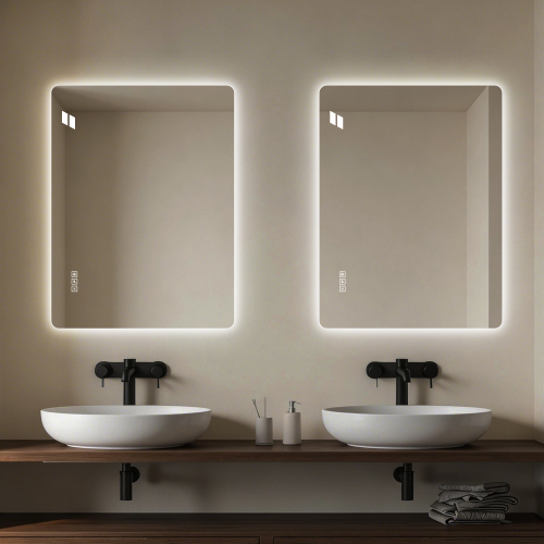 24*32 Inch Bathroom Mirror with Led Lights Front and Backlit, Anti-Fog Lighted Vanity Mirrors for Wall Mounted, 3 Colors and 5 level Dimmable, Horizontal/Vertical - Image 3