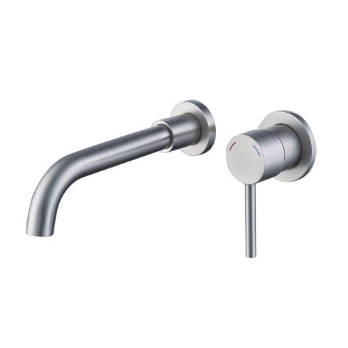 Wall Mount Faucet for Bathroom Sink or Bathtub, Single Handle 2 Holes Brass Rough-in Valve Included, Matte Black, Brushed Gold, Brushed Nicke - Image 7