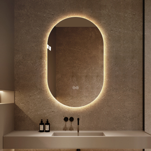 48*30, inch Smart Wall Mounted LED Touch Screen Anti-fog Mirror Bathroom Mirror, Barber Shop Mirror - Image 4