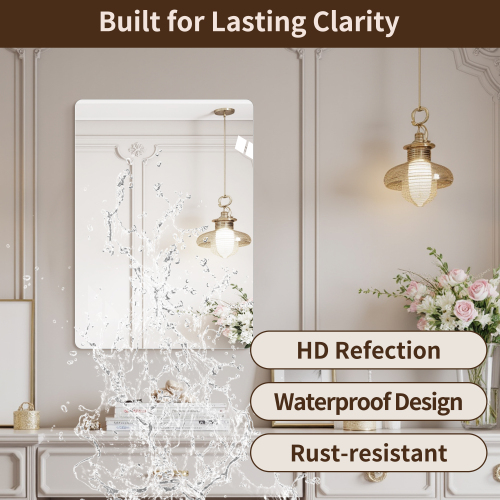 Bathroom Vanity Mirror , Wall-Mounted Mirror for Bathroom Anti-Fog Waterproof - Image 6