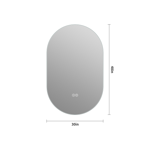 48*30, inch Smart Wall Mounted LED Touch Screen Anti-fog Mirror Bathroom Mirror, Barber Shop Mirror - Image 8