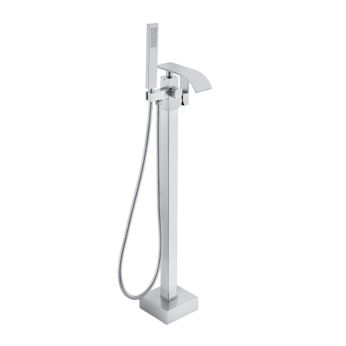 Freestanding Bathtub Faucet, Floor Mount, Freestanding Tub Filler, Shower Mixer Taps, Two Water Modes, 360?? Swivel Spout, for Bathing & Showering Pet Bathing Cleaning Drains Toilet Flushing - Image 3