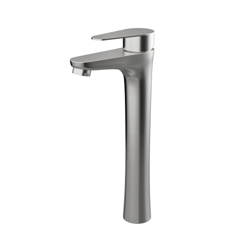 Brushed Nickel Vessel Sink Faucet Single Handle Tall Bathroom Sink Faucet Vanity Bathroom Faucet - Image 3