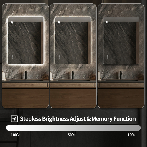 24*32 Inch Bathroom Mirror with Led Lights Front and Backlit, Anti-Fog Lighted Vanity Mirrors for Wall Mounted, 3 Colors and 5 level Dimmable, Horizontal/Vertical - Image 9