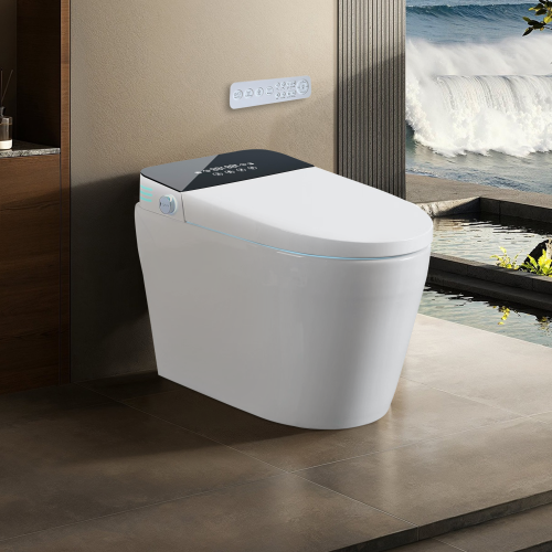 CUPC,DOE Tankless Smart Toilet With Bidet Built In, One-piece Bidet Toilet Seat, Auto Flush, Auto Open/Close,Heated Seat, Warm Water and Dry, Adjustable Temp,Remote Control Side Know - Image 10
