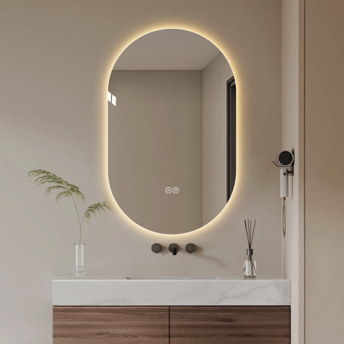48*30, inch Smart Wall Mounted LED Touch Screen Anti-fog Mirror Bathroom Mirror, Barber Shop Mirror