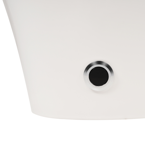 Heated Seat Smart Toilet, One Piece Toilet, Automatic Flush Tankless Toilet without Bidet, with Foot sensor Flush, Blue Night Light, Knob Control, Power Outage Flushing, Soft Close Cover,White - Image 8