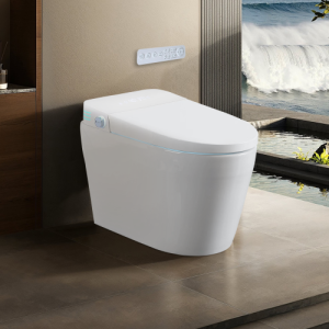 CUPC,DOE Tankless Smart Toilet With Bidet Built In, One-piece Bidet Toilet Seat, Auto Flush, Auto Open/Close,Heated Seat, Warm Water and Dry, Adjustable Temp,Remote Control Side Know