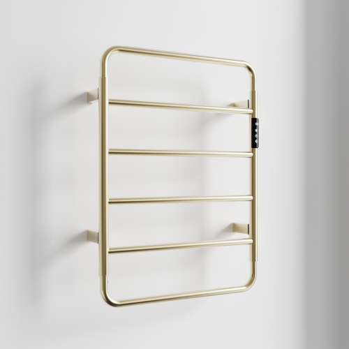 18.7" Heated Towel Rack For Bathroom,Wall Mounted With Intelligent Touch Screen Timer, 6-Bar Towel Warmer, 304 Stainless Steel Polished, Plug-In/Hard-Wired - Image 7