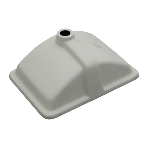 21"x14.75" Black Ceramic Undermount Bathroom Sink with Overflow - Image 8