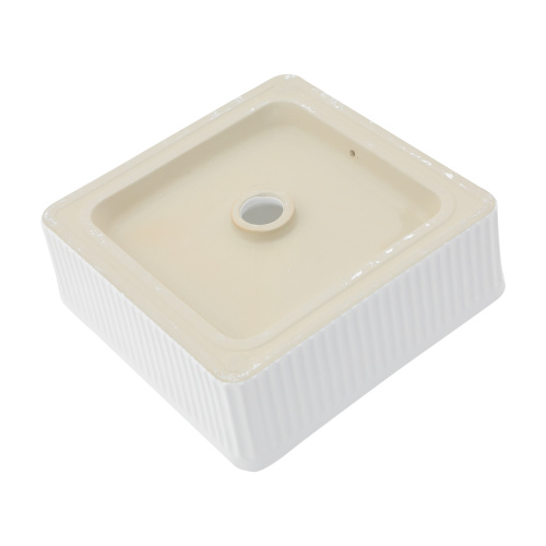 15.69"x15.69" White Ceramic Square Vessel Bathroom Sink - Image 7