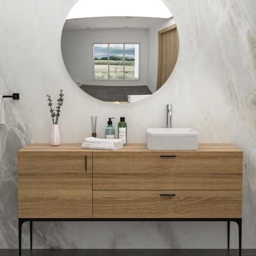 15.69"x15.69" White Ceramic Square Vessel Bathroom Sink - Image 4
