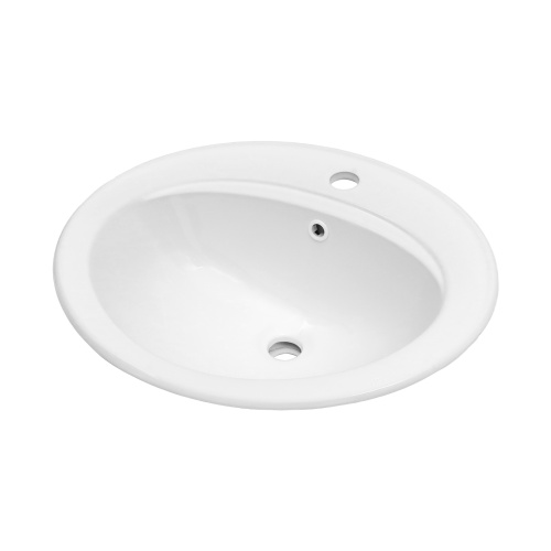21.8 Inch Drop In Bathroom Sink White Porcelain 21.8x19.5inch Ceramic Vitreous Above Counter Vanity Lavatory Sink - Image 7