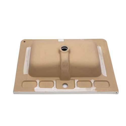28" x 19" White Rectangular Single Vanity Top with 1 Faucet Hole and Overflow(Sink Only) - Image 3