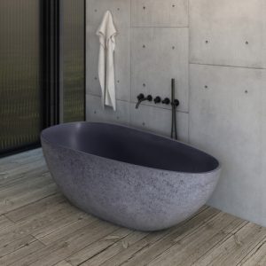 65 Inch Freestanding Solid Surface Soaking Bathtub For Bathroom