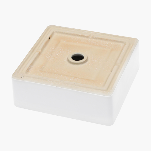 15x15 Inch White Ceramic Square Vessel Bathroom Sink - Image 5