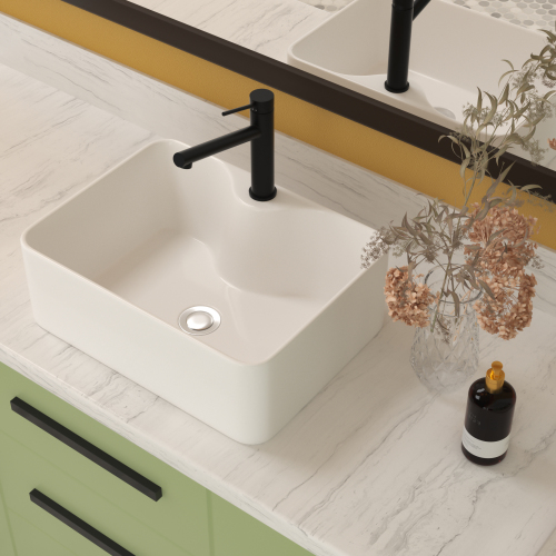 16"x12", 19"x15"White Ceramic Rectangular Vessel Bathroom Sink - Image 2