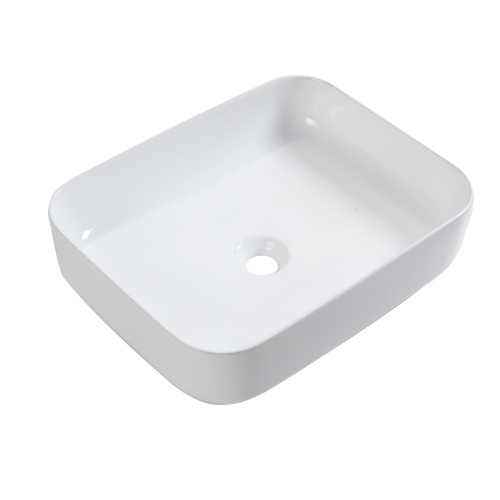 20x15 Inch White Ceramic Rectangular Vessel Bathroom Sink - Image 7