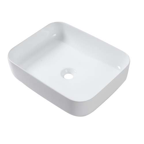 20x15 Inch White Ceramic Rectangular Vessel Bathroom Sink - Image 8