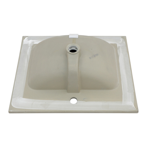 24"x19.7" White Rectangular Single Vanity Top with 1 Faucet Hole and Overflow(Sink Only) - Image 3