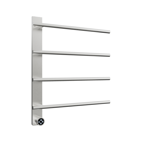 Brushed Nickel Heated Towel Rack For Bathroom,Wall Mounted With Intelligent Touch Screen Timer, 4-Bar Towel Warmer, 304 Stainless Steel Polished, Plug-In/Hard-Wired
On-Site - Image 7