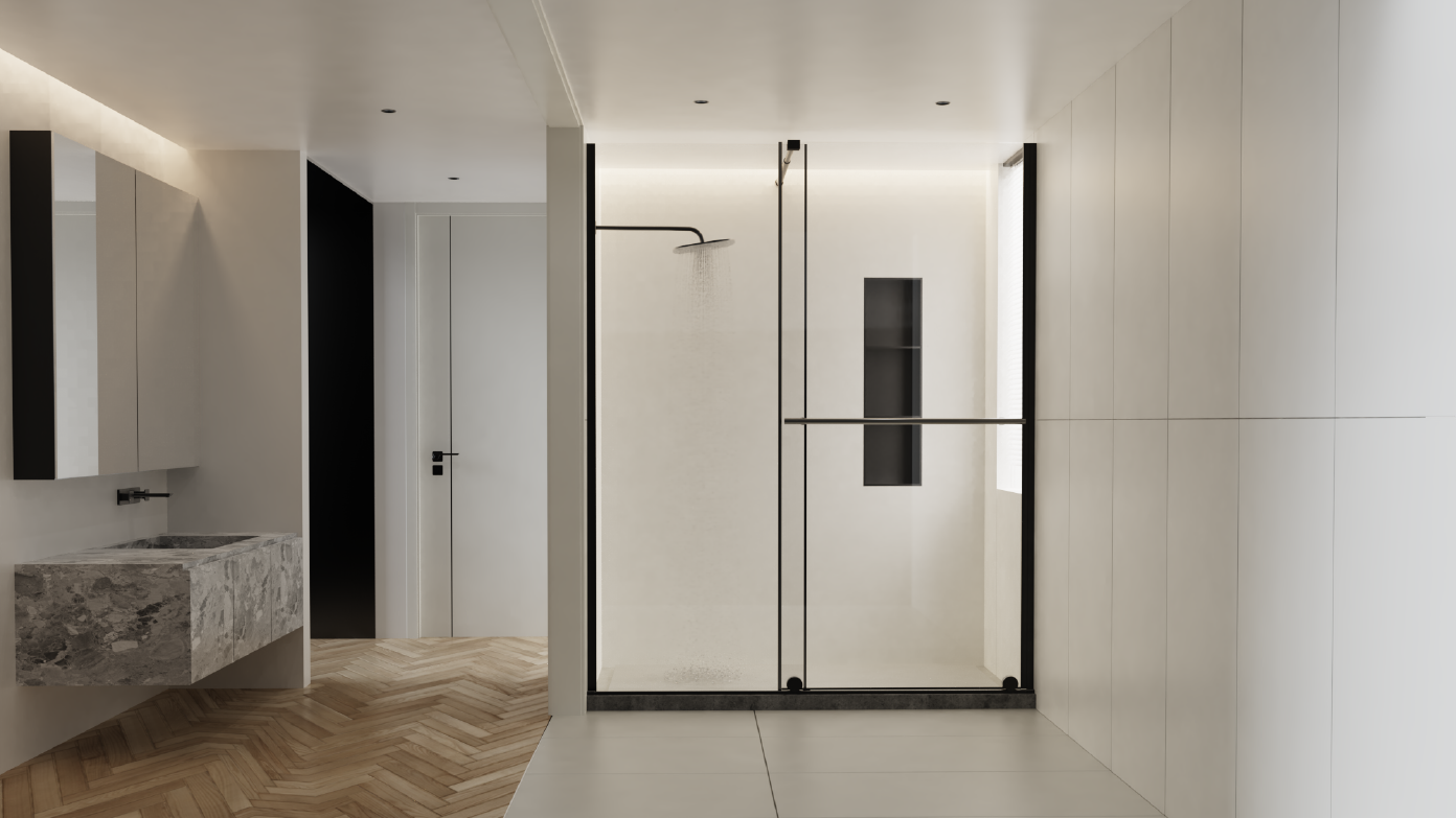 Glass Shower Door, 30 - 60 In.W X 72 In.H Shower Sliding Door Walk-In Shower Screen Dual Usage,1/4 Inch Thick Glass Panel With Stainless Steel Handle, Supporting Bar, Black - Image 10