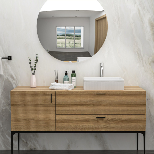19.63"x13.69" White Ceramic Rectangular Vessel Bathroom Sink - Image 3