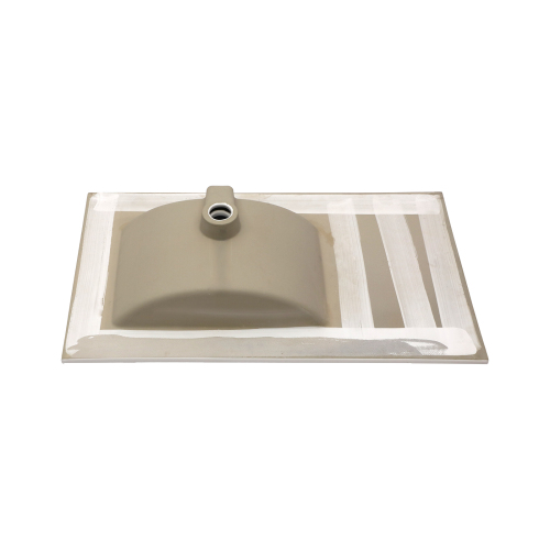 32" x 18" White Rectangular Single Vanity Top with 1 Faucet Hole and Overflow(Sink Only), a spacious left countertop for maximum storage convenience - Image 9