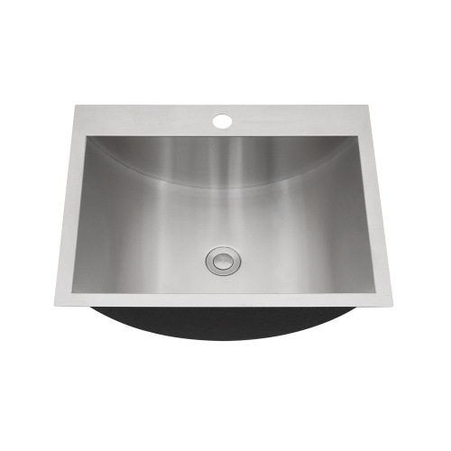 21"x17" Brushed Nickel Stainless Steel Drop-in Bathroom Sink with Pop Up Drain - Image 10